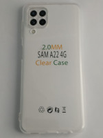 Чехол-накладка силикон 2.0мм Samsung Galaxy A22 4G прозрачный
