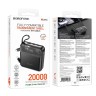Powerbank Borofone BJ64A 20000mAh 1USB/1C/Lightning 22.5W/PD20W кабель Type C- lighting черный