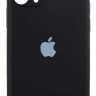 Накладка для i-Phone 13 Pro Silicone icase под оригинал, камера закрыта №18 черная