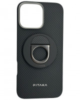 Накладка для i-Phone 16 Pro Max 6.9&quot; Pitaka Ultra Slim case&amp;grip 3 черно-серый