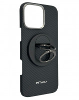 Накладка для i-Phone 16 Pro Max 6.9&quot; Pitaka Ultra Slim case&amp;grip 3 черно-серый