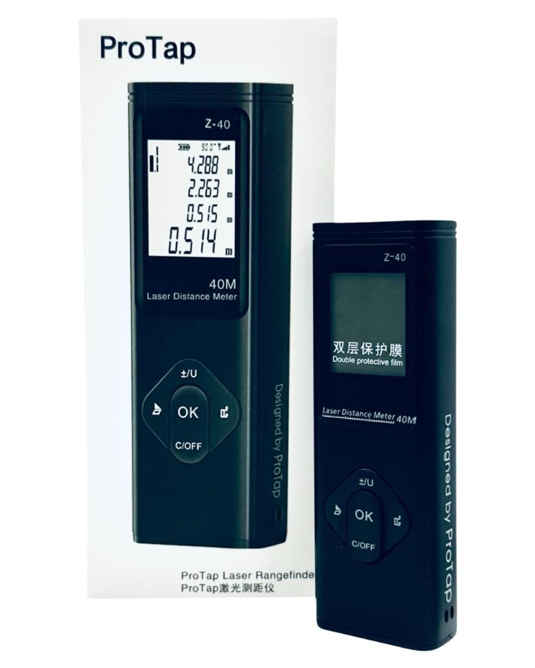 Дальномер лазерный ProTap Laser Range Finder Z40 черный