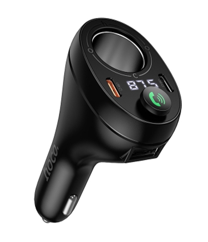 Автомобильное заряд. устр. Hoco E88 1USB/2C + FM-трансмиттер черное
