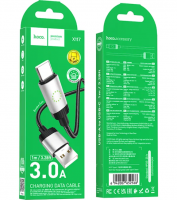 Usb Кабель-зарядка Type-C Hoco X117 3A 1м силиконовый черный