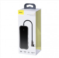 USB-C хаб Baseus 3USB/1USB-C/HDMI 4K (CAHUB-BZ0G) темно-серый