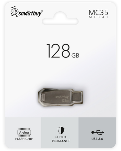 3.0 USB/USB-C флеш накопитель Smartbuy 128GB MC35 Phantom (SB128GBMC35) серый 3.0 USB/USB-C флеш накопитель Smartbuy 128GB MC35 Phantom (SB128GBMC35) серый
