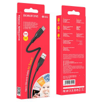 Usb Кабель-зарядка Type-C Borofone BX66 5A 1м черный