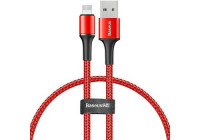 Usb Кабель-зарядка Lightning Baseus Halo 25см (CALGH-D09) красный