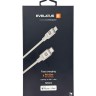 Usb Кабель-зарядка Type-C на Lightning Evelatus 60W 1,2м в тканевой оплетке белый
