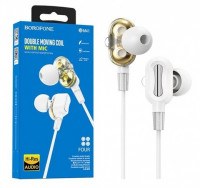 Наушники с микрофоном Borofone BM41 Bliss 1.2м в оплетке TPE белые