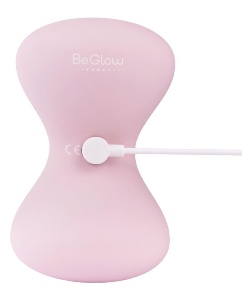 Аппарат для ультразвуковой чистки и массажа лица BeGlow Tia розовый
