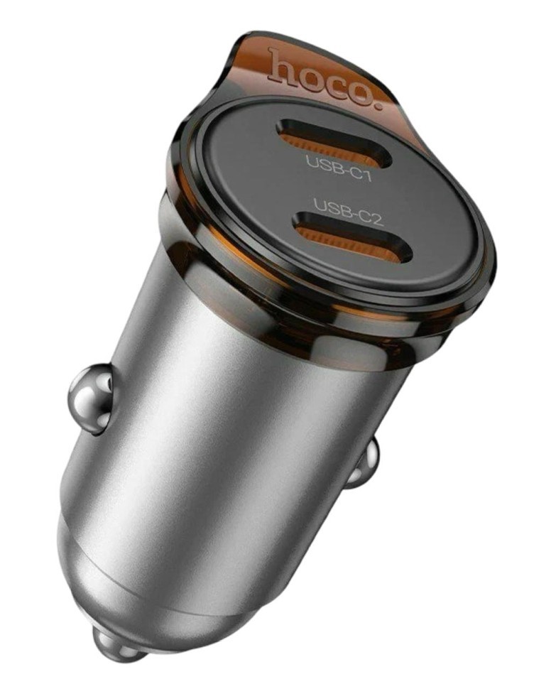 Автомобильное заряд. устр. Hoco NZ16B 2C 45W серый