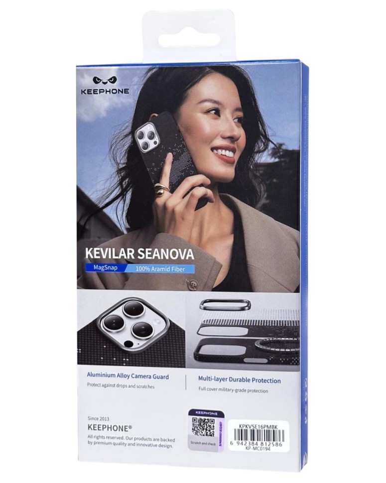 Накладка для i-Phone 16 Pro Max Keephone Kevilar Seanova MagSnap черный