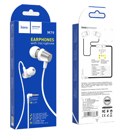 Стереонаушники Hoco M79 с микрофоном белые