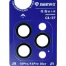 Защитное стекло Remax i-Phone 15 Pro/15 Pro Max на линзы камеры синее