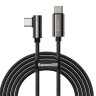 Кабель-зарядка Type-C на Type-C Baseus 100W 2м (CATCS-A01) чёрный угловой