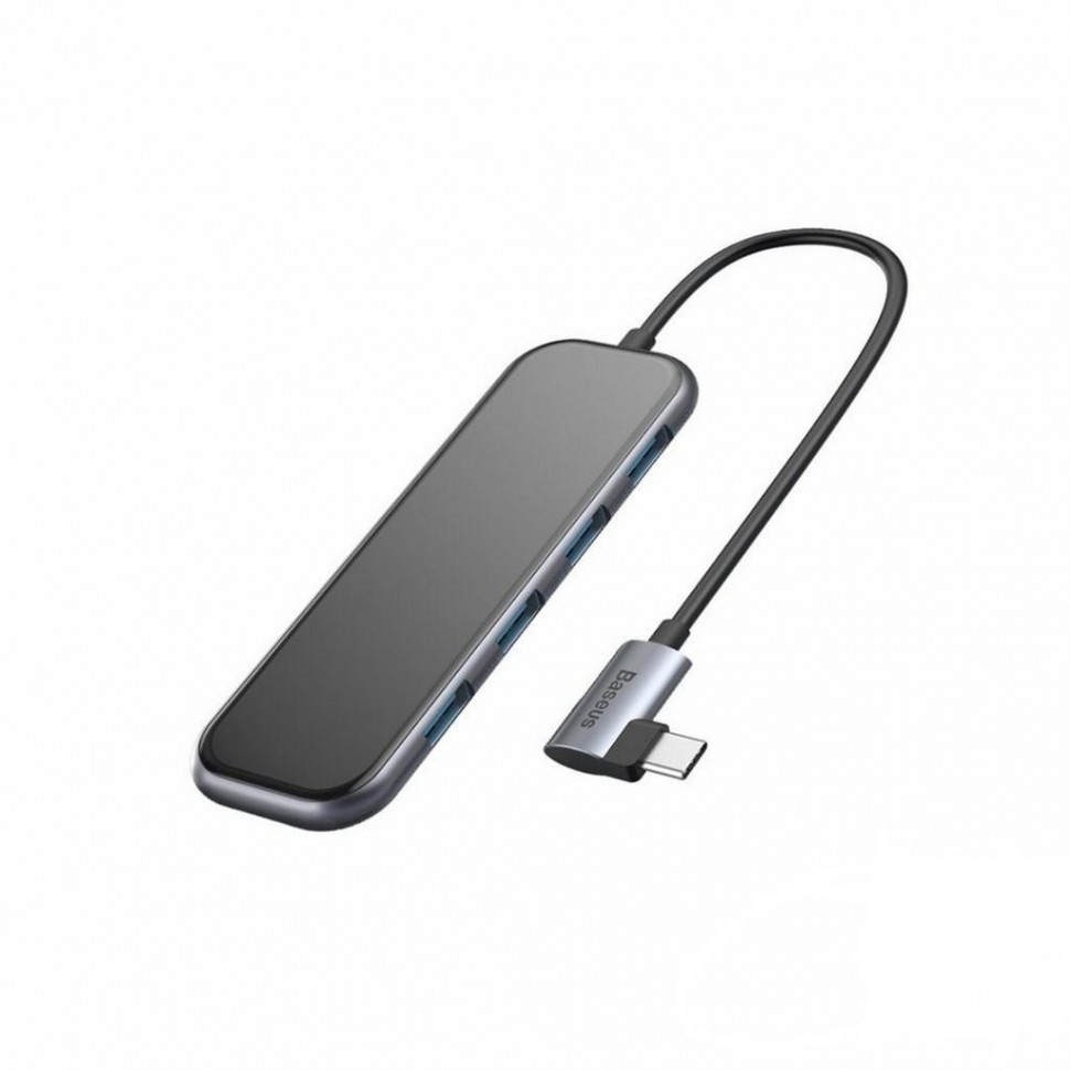 USB-C хаб Baseus 4USB/1USB-C (CAHUB-EZ0G) темно-серый