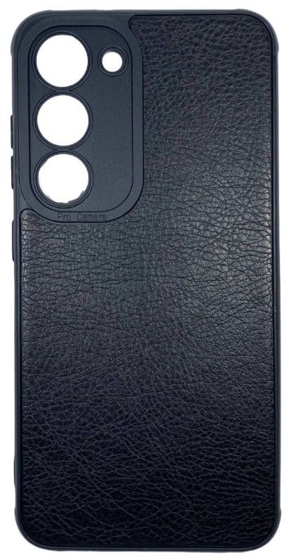Накладка для Samsung Galaxy S23 силикон под кожу черная