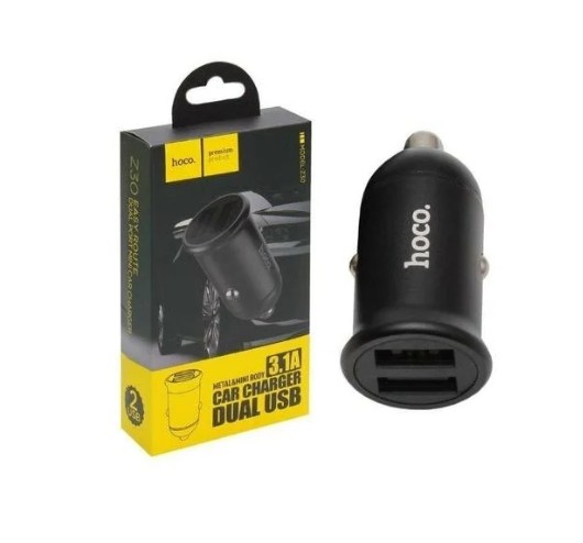 Автомобильное заряд. устр. Hoco Z30 2USB 3.1A черное