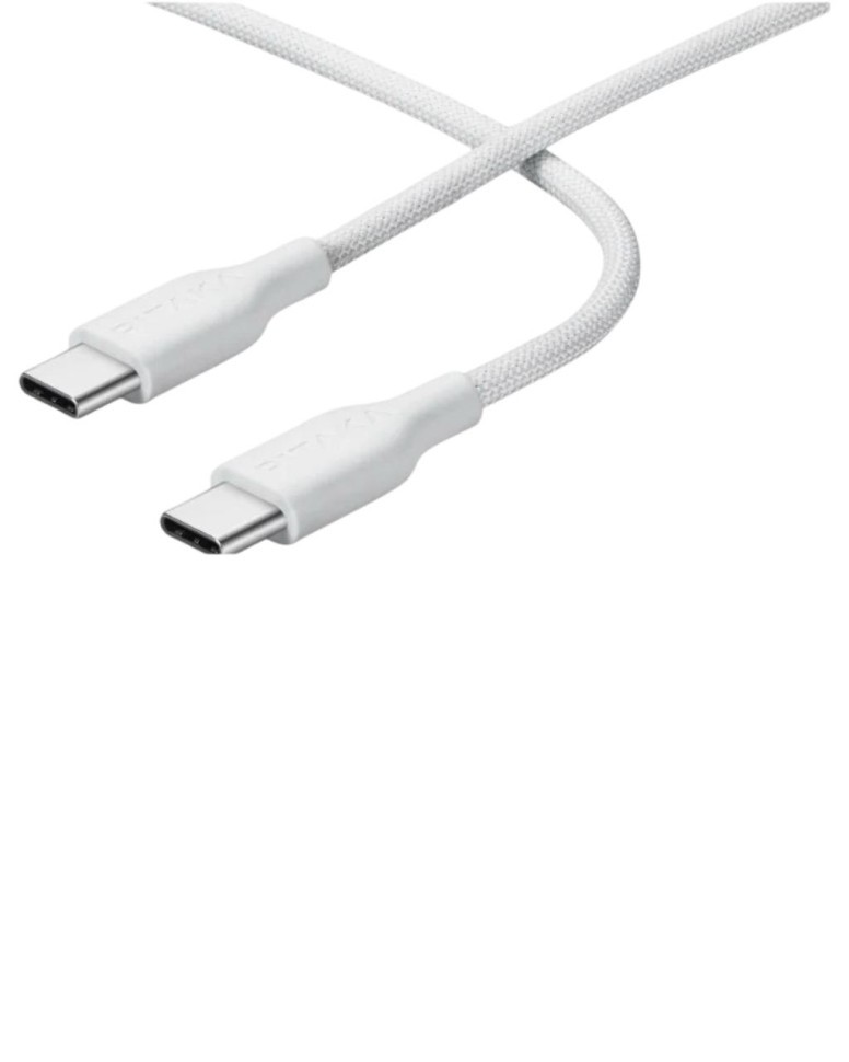 Кабель-зарядка Type-C на Type-C Pitaka Flex Braided 60W (B2304) 1.26м белый