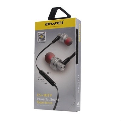 Наушники с микрофоном Awei ES-10TY 1.2м черно-серые