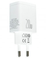 Сетевое зар. устр. Baseus Compact 20W EU 1USB/1C CCXJ-B02 белое