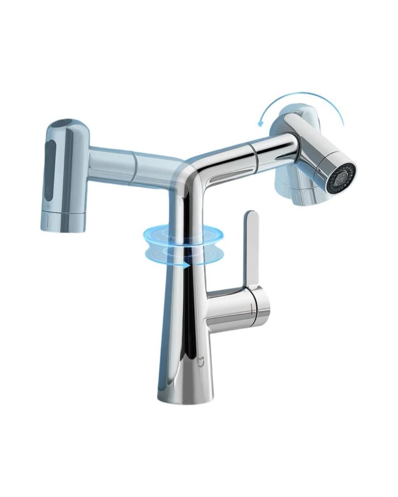 Выдвижной кухонный смеситель Xiaomi Mijia Pull-Out Basic Faucet S1 MJCLSMPLT01DB серебристый