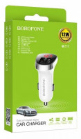 Автомобильное заряд. устр. Borofone BZ15 2USB 2.4A белое