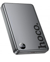 Powerbank с беспроводной зарядкой MagSafe Hoco Q34 10000mAh 1USB-C 20W серебристый