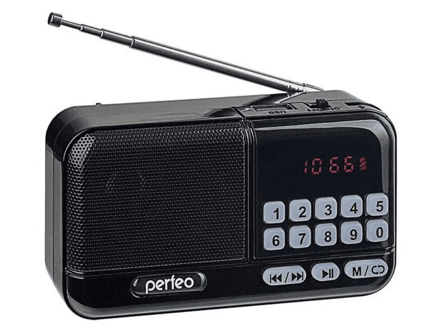 Портативный радиоприемник Perfeo Aspen 3Вт/FM/AUX/USB/MicroSD (PF_B4059) черный
