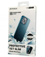 Накладка для i-Phone 15 Pro 6.1&quot; Pitaka MagEZ Case Pro 4  Protective Yet Slim синий, кевлар(арамид)