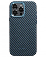 Накладка для i-Phone 15 Pro 6.1&quot; Pitaka MagEZ Case Pro 4  Protective Yet Slim синий, кевлар(арамид)
