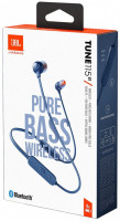 Беспроводные наушники для спорта JBL T115BT BT4.2/160mAh/8ч синие