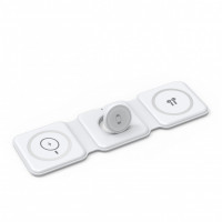 Беспроводное зарядное устройство WIWU 3in1 для Phone+Watch+Pods M6 белое