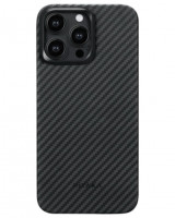 Накладка для i-Phone 15 Pro 6.1&quot; Pitaka MagEZ Case Pro 4 Protective Yet Slim черно-серый, кевлар