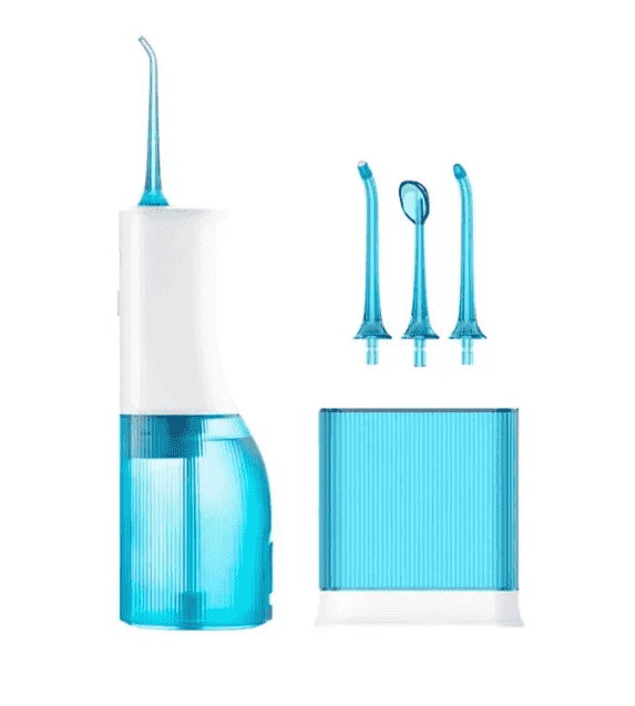 Электрический ирригатор для полости рта Soocas W3 pro 4 насадки синий