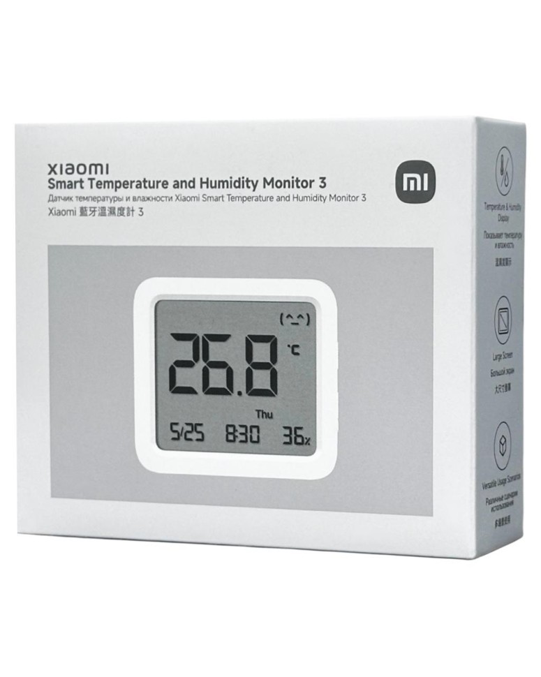 Метеостанция Xiaomi Mijia Intelligent Thermometer 3 MJWSD05MMC белый