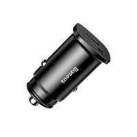 Автомобильное заряд. устр. Baseus Square Metal 1USB+1C 30W (CCALL-AS01) черное