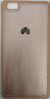 Накладка для Huawei Honor P8 light силиконовая кожзам с логотипом розовый