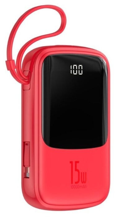 Powerbank Baseus Qpow Digital Display 10000mAh, 3A, iP (PPQD-B09) красный