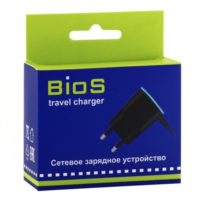 Сетевое зар. устр. BIOS MicroUSB 0.7A черное