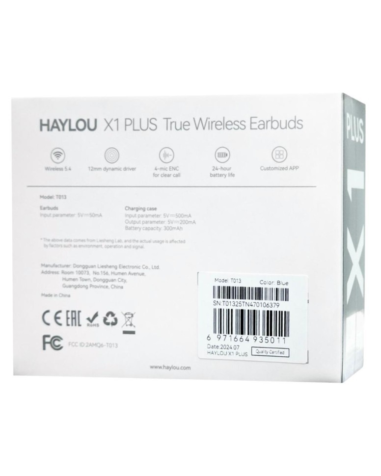 Беспроводные наушники Xiaomi Haylou X1 Plus (T013) синие