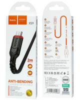 Usb Кабель-зарядка Micro Hoco X59 2м в тканевой оплётке чёрный