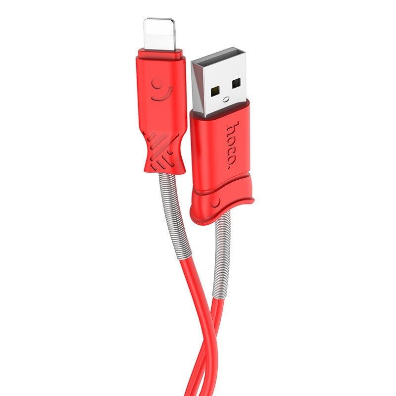 Usb Кабель-зарядка Lightning Hoco X24 Pisces 2.4A 1м силиконовый красный