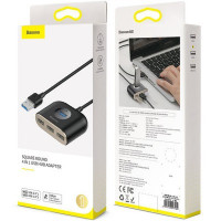 USB - Xaб 3.0 Baseus Round Box USB 4 порта (CAHUB-AY01) 1м черный