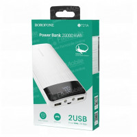 Powerbank Borofone BT21A 20000mAh 2USB 2A белый