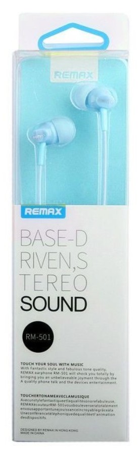 Стереонаушники с микрофоном Remax RM-501 синий