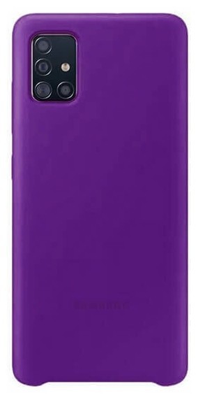 Накладка для Samsung Galaxy A41 Silicone cover фиолетовая
