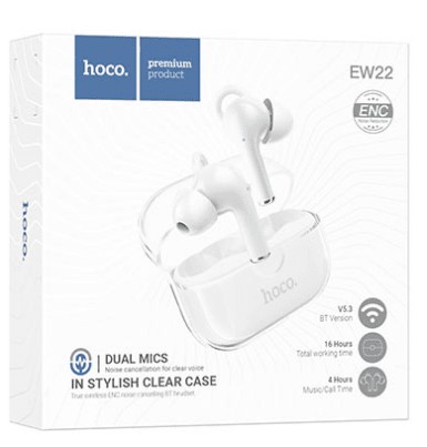 Беспроводные наушники TWS Hoco EW22 BT5.3/4ч белые