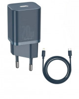 Сетевое зар. устр. Baseus Super Si 1C кабель Lightning 20W (TZCCSUP-B03) синее